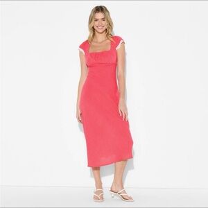 Elegant Red Midi Dress